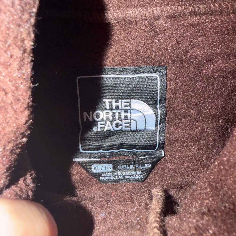 The North Face Girls Denali Full Zip Fleece Jacket Brown XL TG - Picture 3 of 4